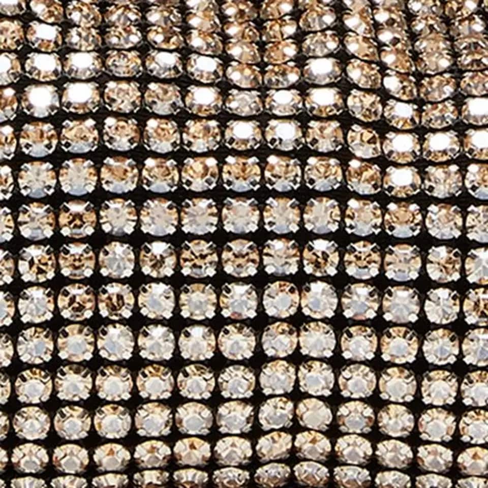 Crystal mesh handbag material swatch