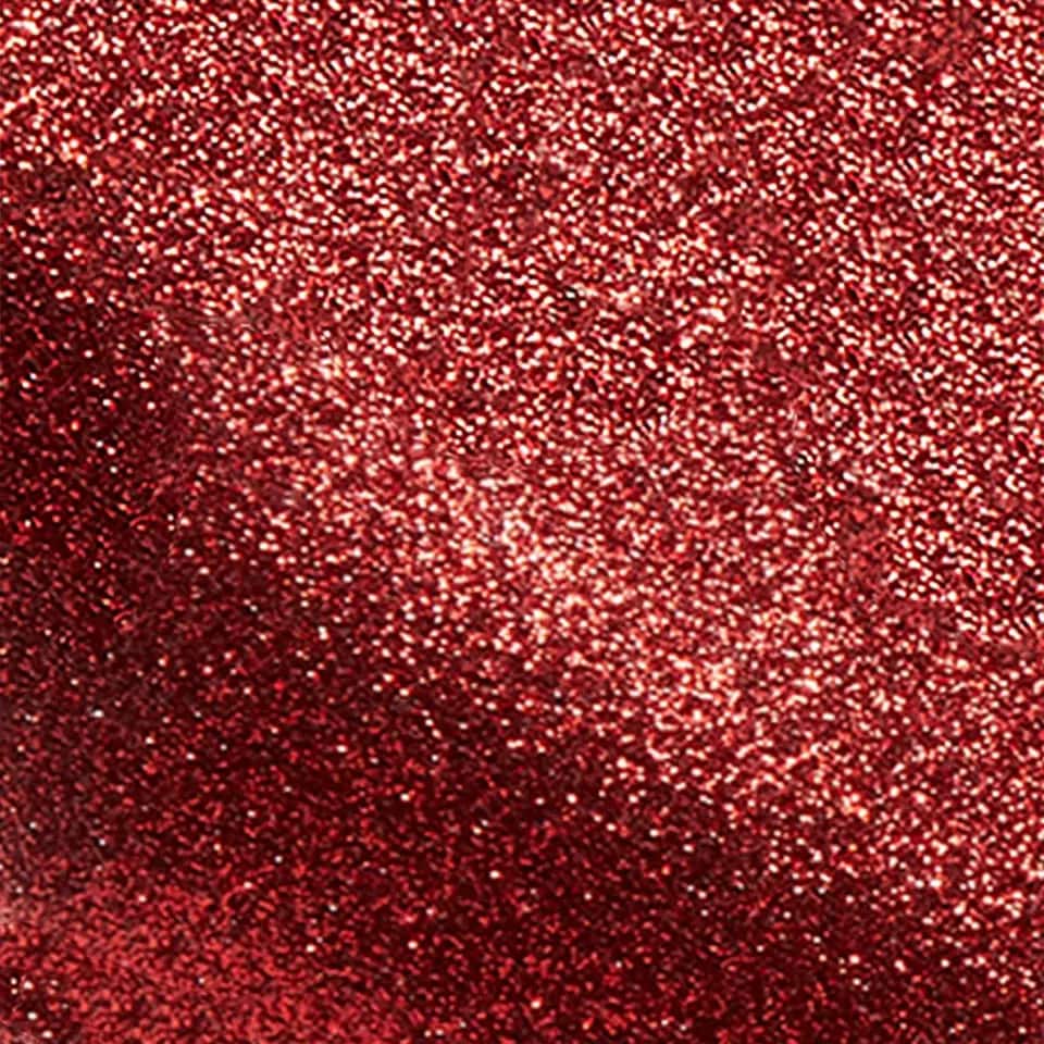 Red fine glitter shoe material swatch