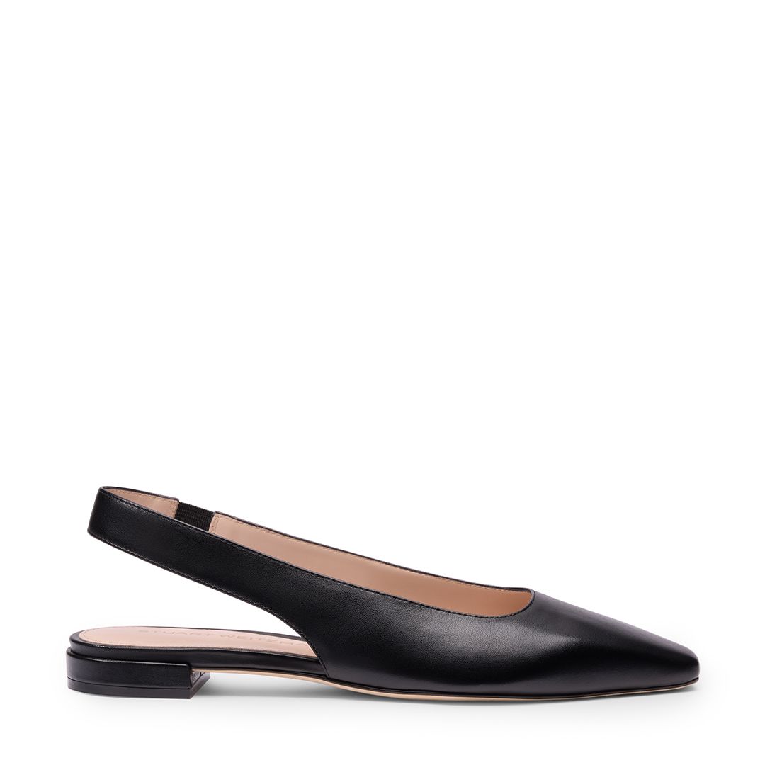 Shop Now: Stassi Slingback Flat in Black Leather