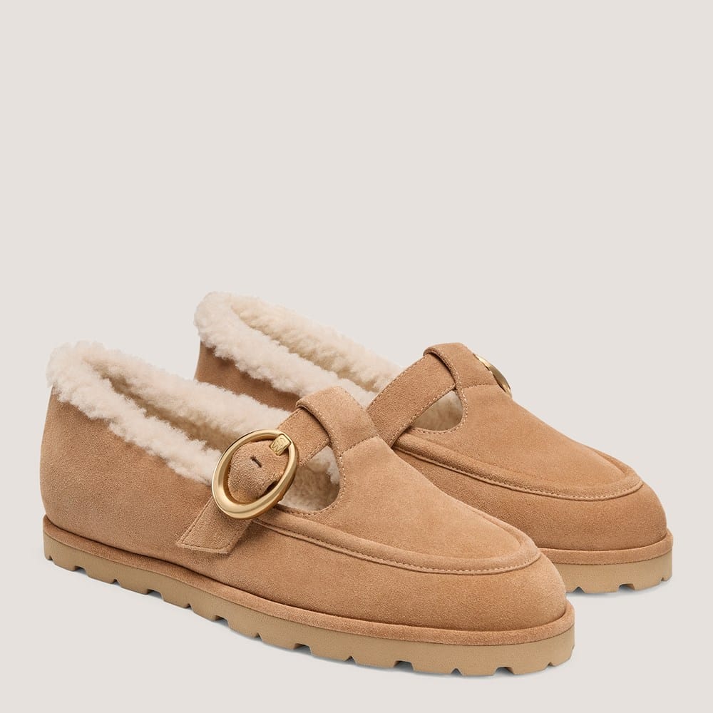 Dakota Shearling Mary Jane Flat| Flats | Stuart Weitzman