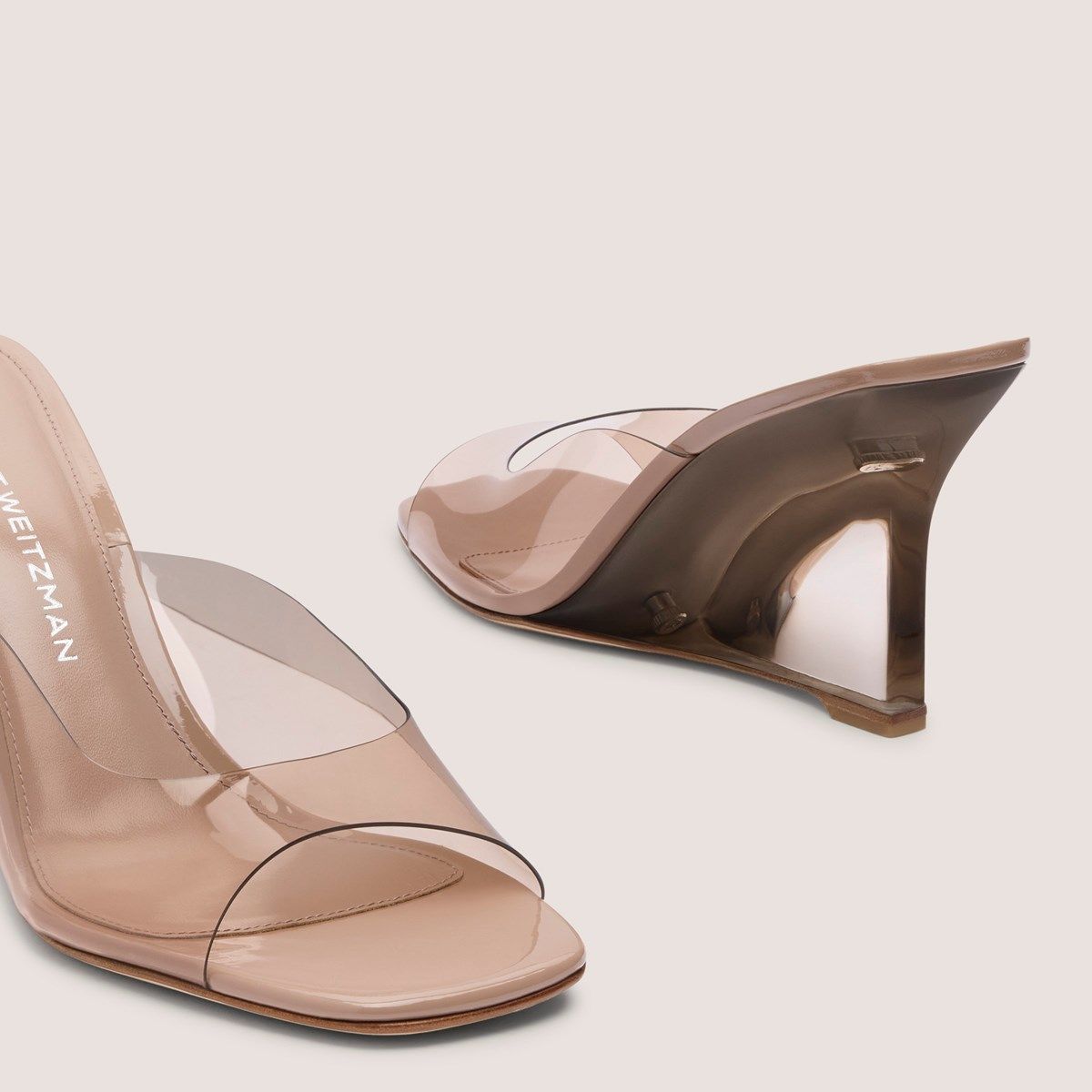 Vinnie Lucite Mule 85| Heels | Stuart Weitzman Vinnie Lucite Mule 85| Heels | Stuart Weitzman