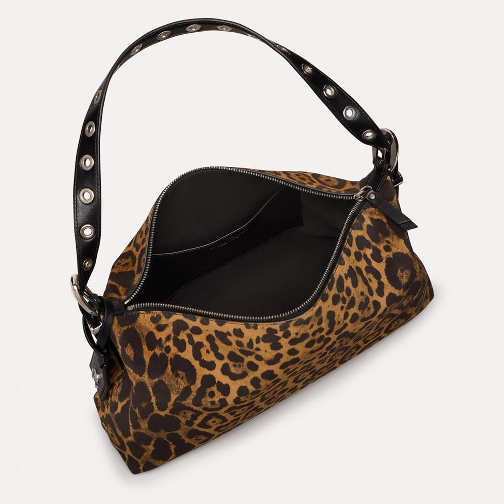 Stuart Weitzman Leopard Print Belt Bag Shoulder bag Adjustable Strap Black Gold Stuart Supermoto Shoulder Bag| Handbags | Stuart Weitzman main image 3