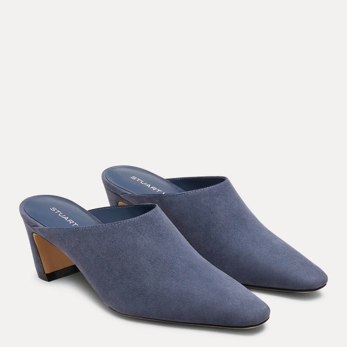 Winter Blue Shoes | Stuart Weitzman STUART WEITZMAN Suede Mules Size: 6 royal blue main image 0