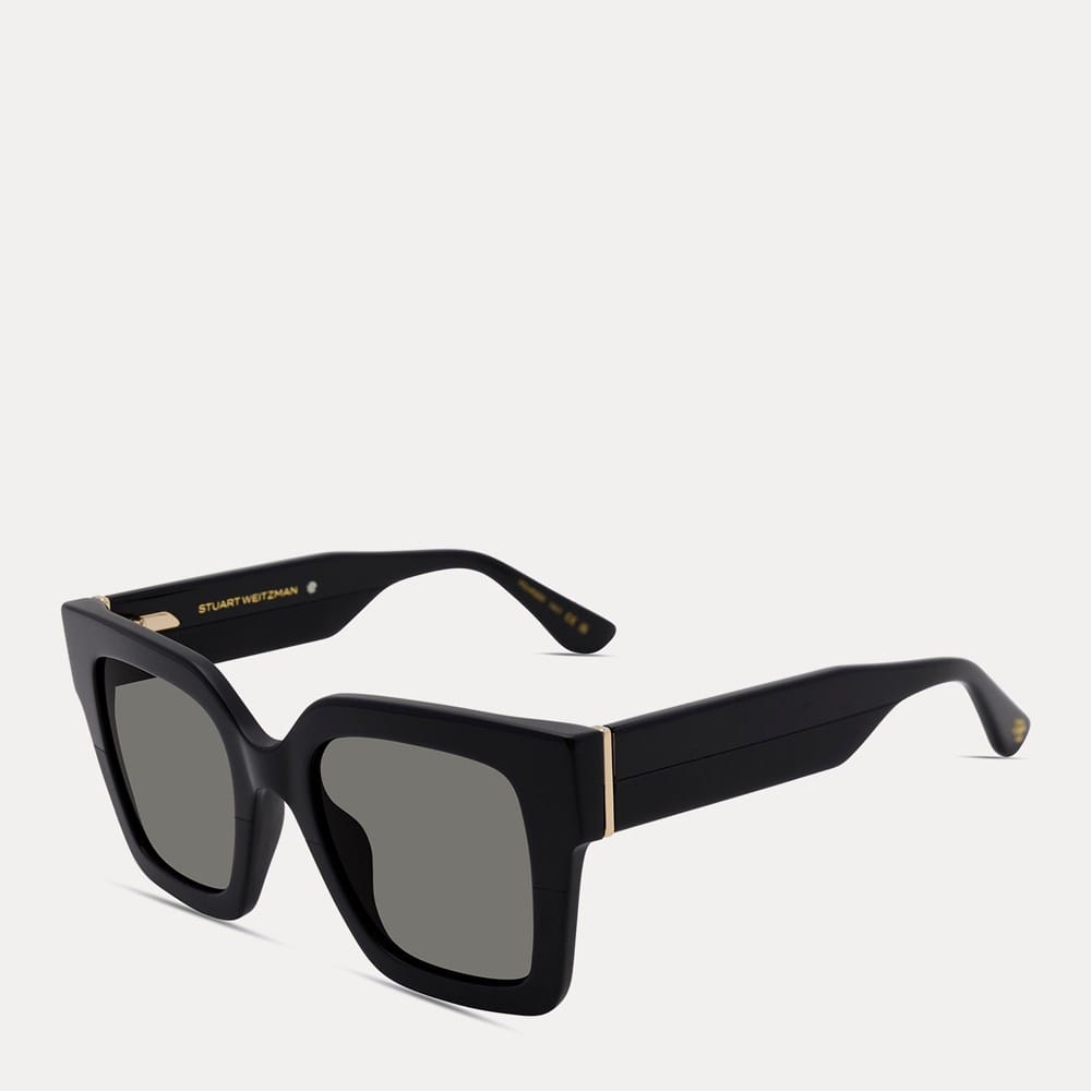 1023 Oversize Square Sunglasses Black Grdient To Clear Two Toned New Black/Stripe Brown Thick Oversized Square Gradient  main image 4