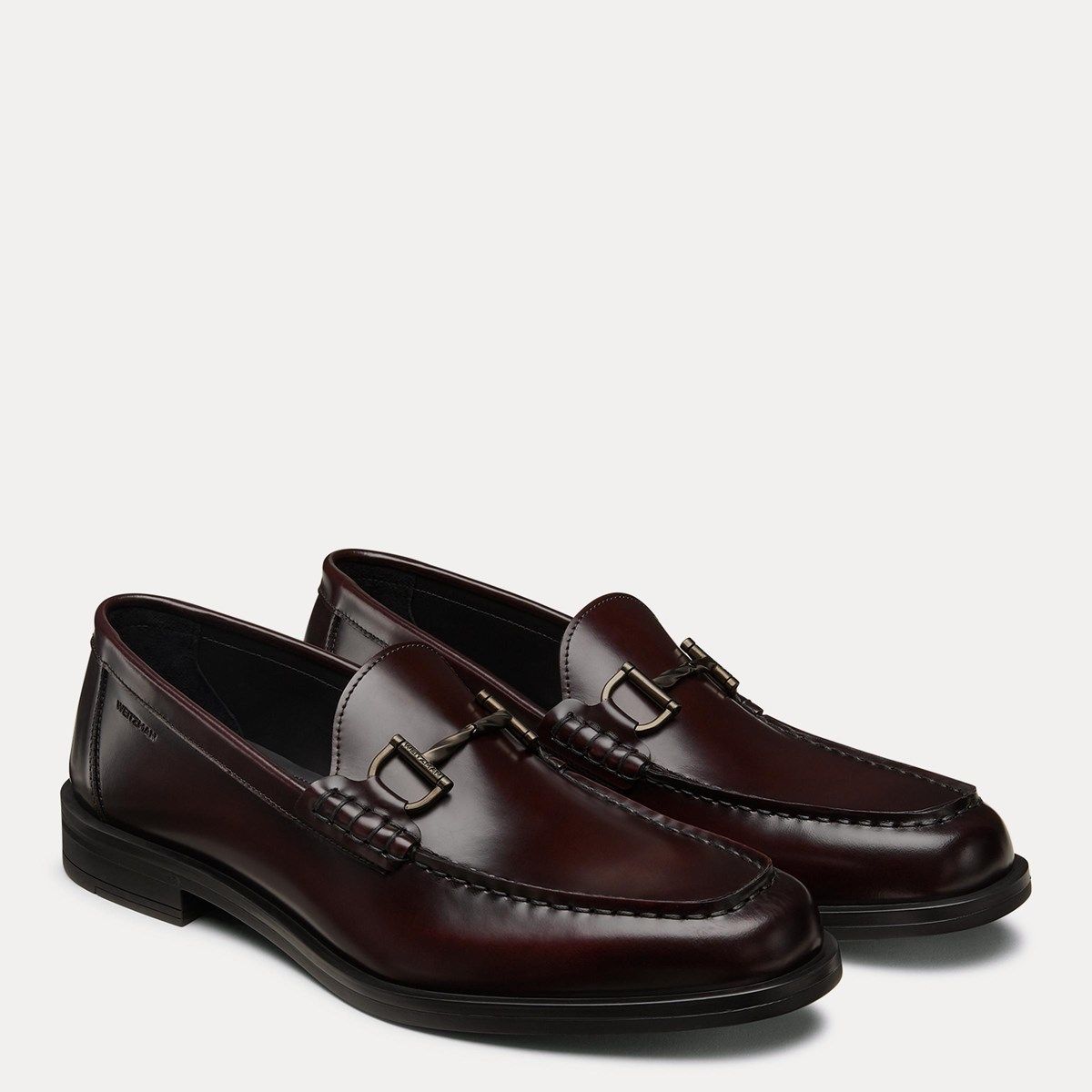 Stuart Weitzman Men\'s Leather Slip-On Loafers - Rich Brown Stuart Weitzman Simon Twistbit Leather Loafers | Saks Fifth  main image 4