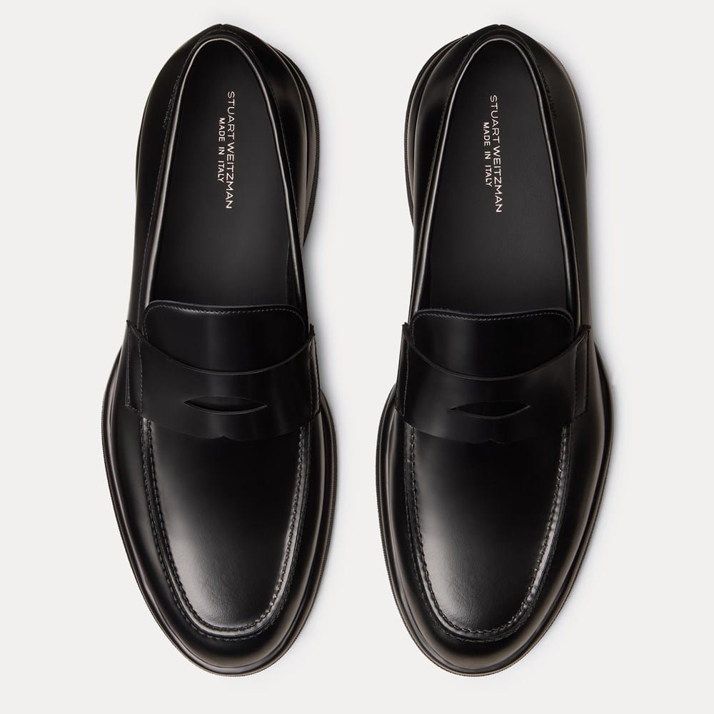 Stuart Weitzman Men\'s Classic Black Loafers size 8 SW CLUB CLASSIC PENNY LOAFER in BLACK for Women | Stuart  main image 2