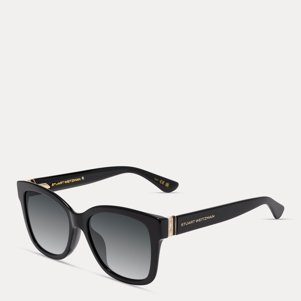 Stuart Weitzman Crystal Cat-Eye Sunglasses - Black Sunglasses, Cat-eye shape, SK6061U, Black | Swarovski main image 4