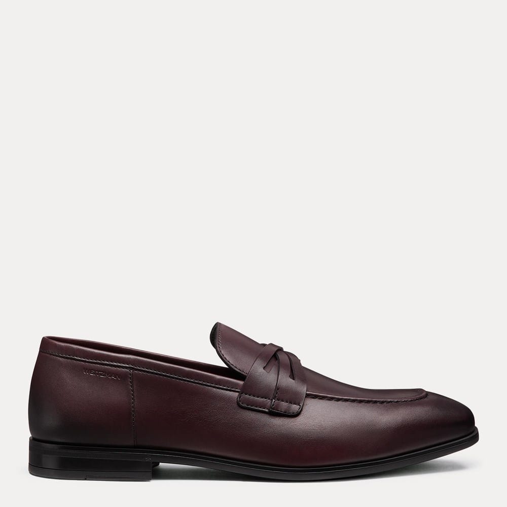 Stuart Weitzman Men\'s Leather Slip-On Loafers - Rich Brown Stuart Weitzman Men main image 2