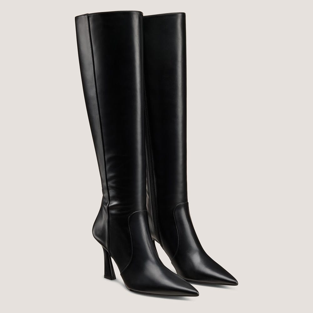 STUART WEITZMAN ブラックロングブーツ Vinnie Zip Knee-High Boot 85 | Stuart Weitzman