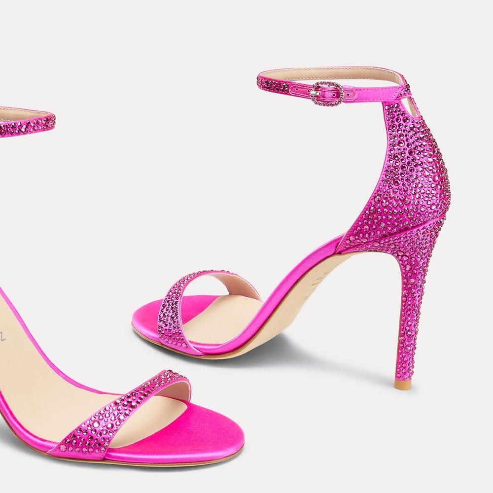 Nudist Shine Sandal 100 | Heels | Stuart Weitzman