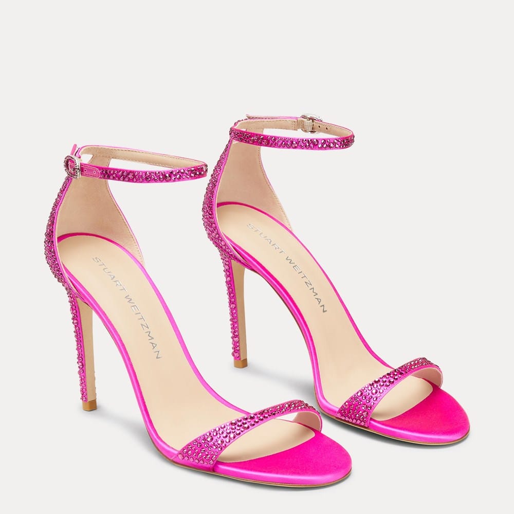Nudist Shine Sandal 100 | Heels | Stuart Weitzman