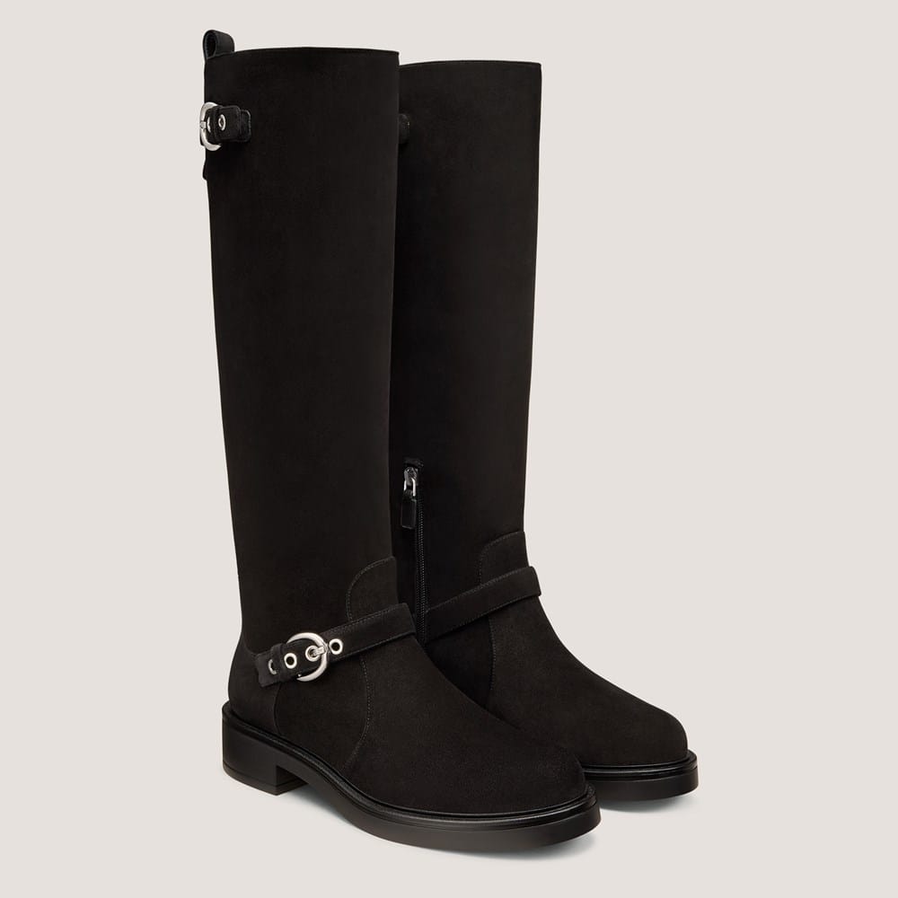 Chrystie Knee-High Moto Boot | Boots | Stuart Weitzman
