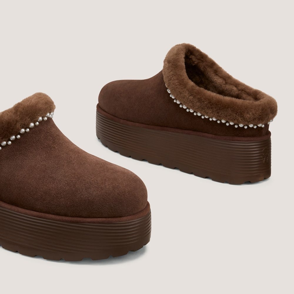 Nellie Pearl Flatform Mule | Flats | Stuart Weitzman