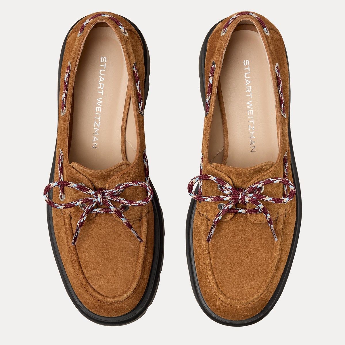 Stuart Weitzman Black and Brown Slip-On Loafers with Moccasin Golf Shoe Stuart Weitzman Women main image 3