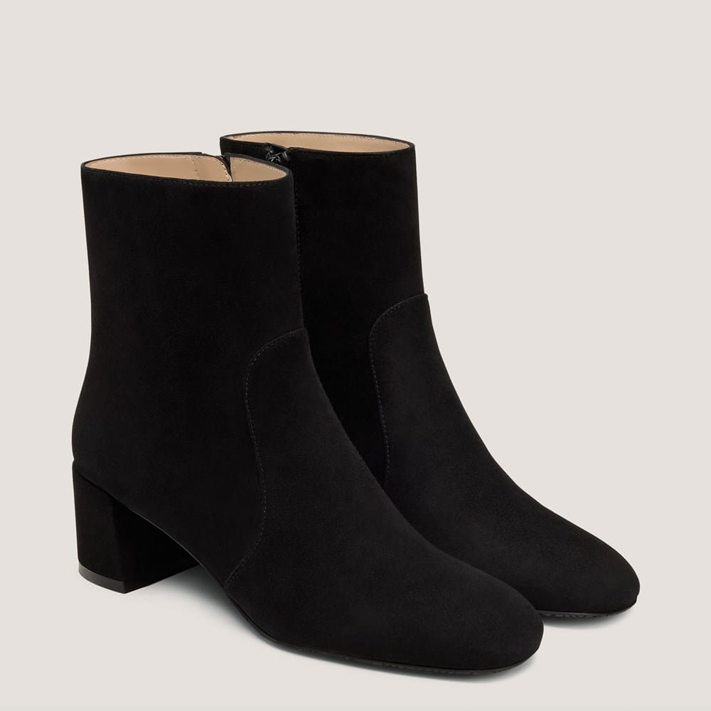 Maeve Zip Block-Heel Bootie | Boots | Stuart Weitzman